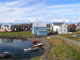 Het dorpje op het eiland Flatey