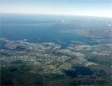 Reykjavík vanuit de lucht