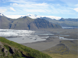 Monding van de gletsjertong Skaftafellsjökull