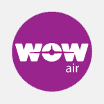 Het logo van WOW air